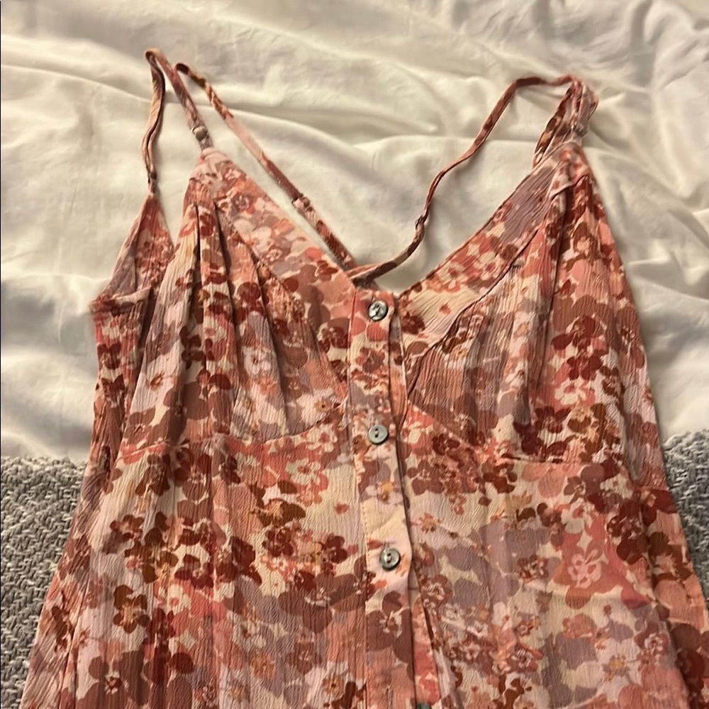 Promesa Women's Flower Pink Dress with Buttons | M - Picture 4 of 4